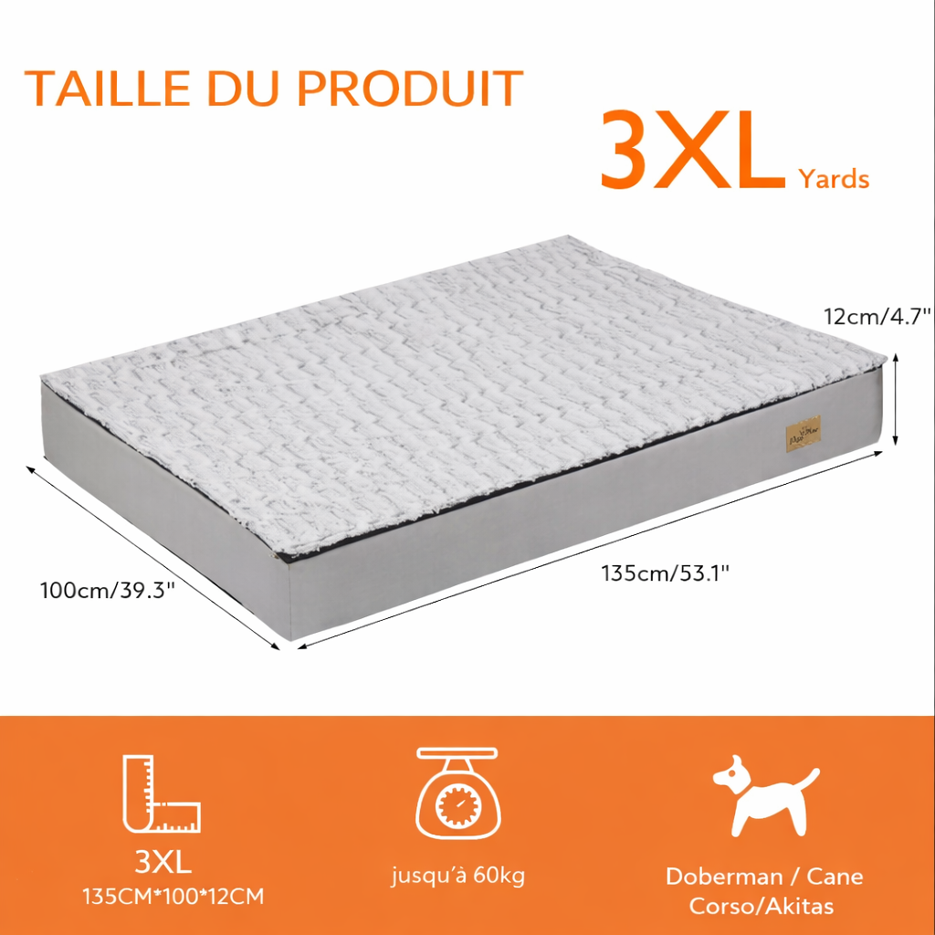 Le Soutien – Matelas épais déhoussable pour chien