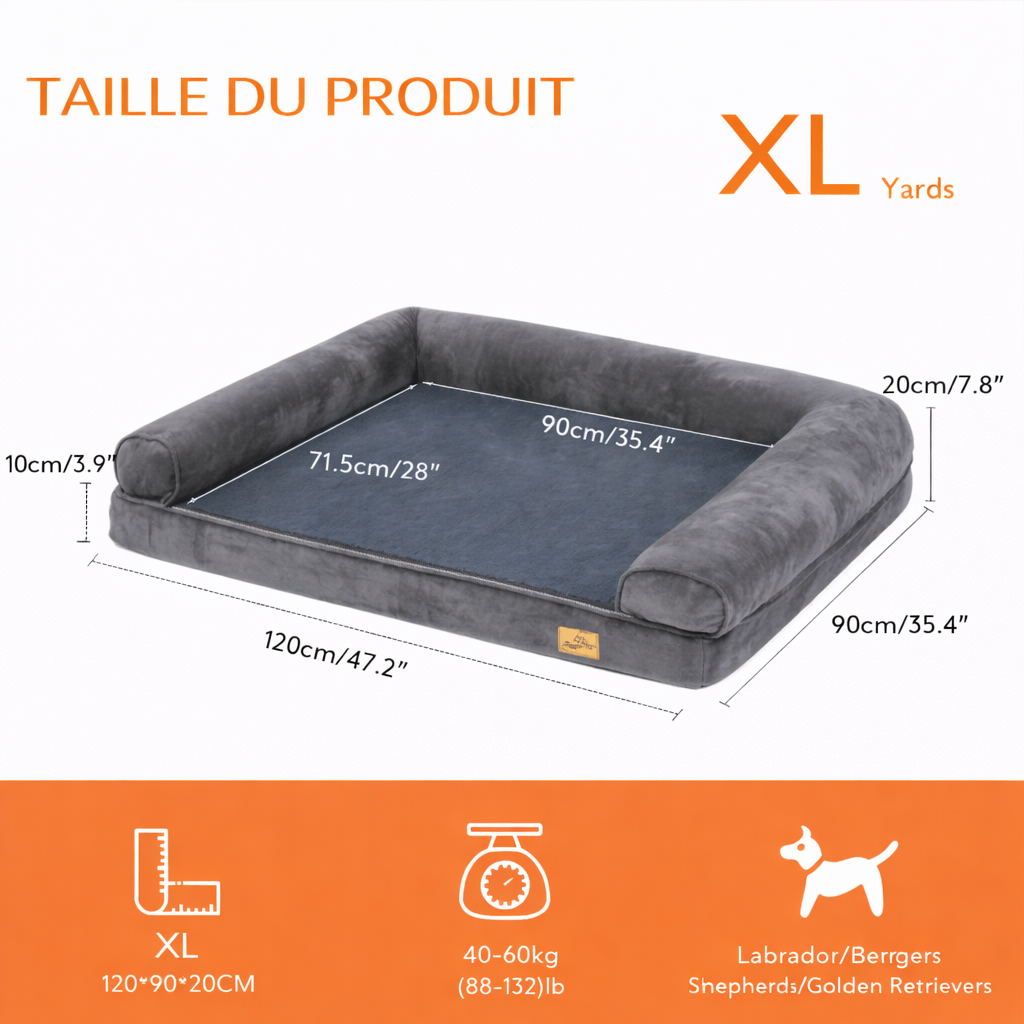 Le Soutien – Couchage orthopédique renforcé pour chien