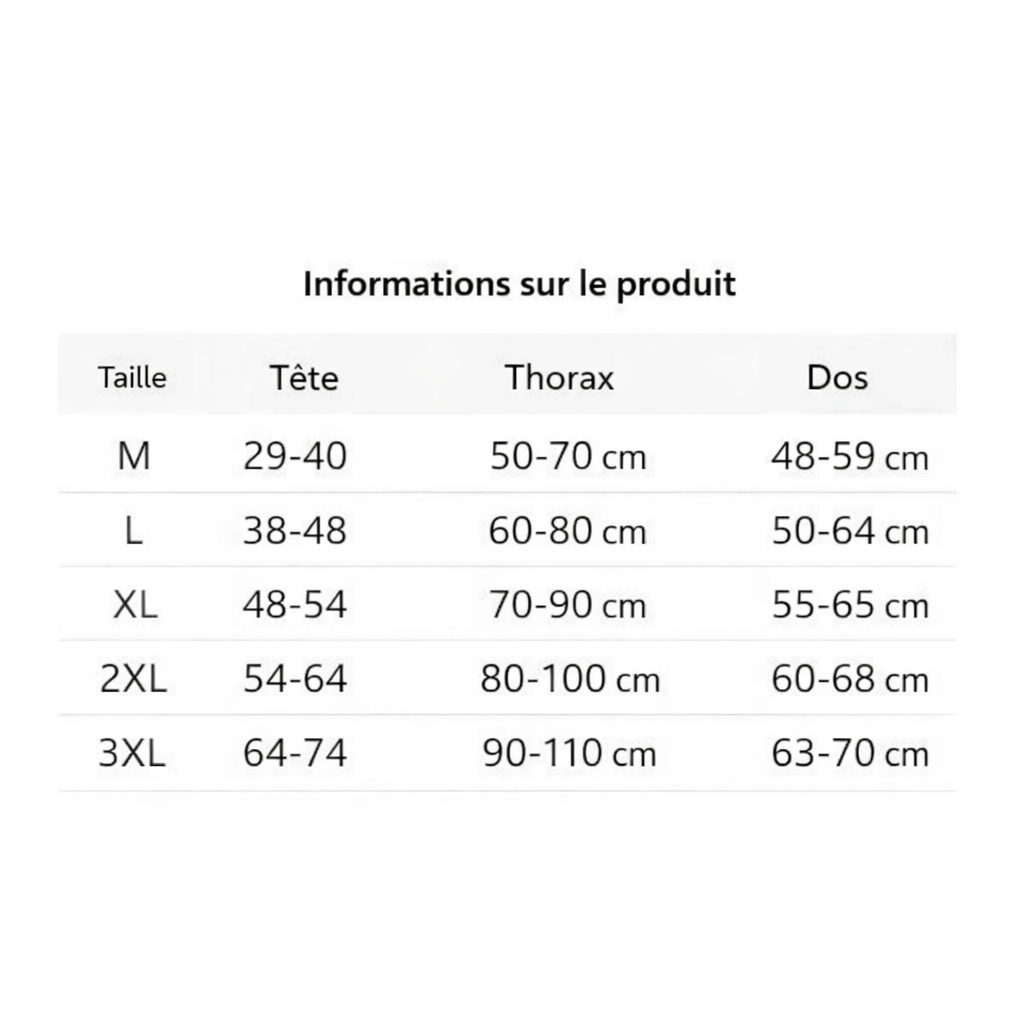 Harnais de traction extérieur pour chien – Modèle poitrine renforcée
