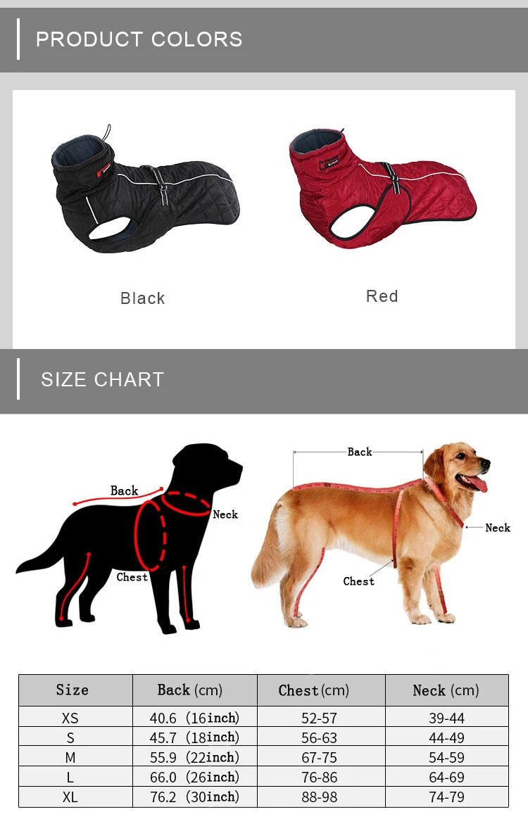 Manteau Imperméable – Veste Hivernale Réfléchissante pour Chien