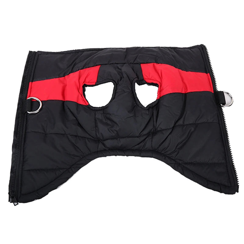 Manteau d’Hiver – Doudoune matelassée pour chien avec anneaux dorsaux