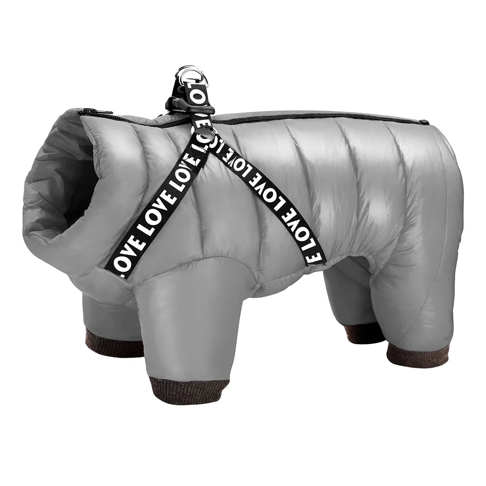 Combinaison d’Hiver – Combinaison imperméable avec harnais intégré pour chien