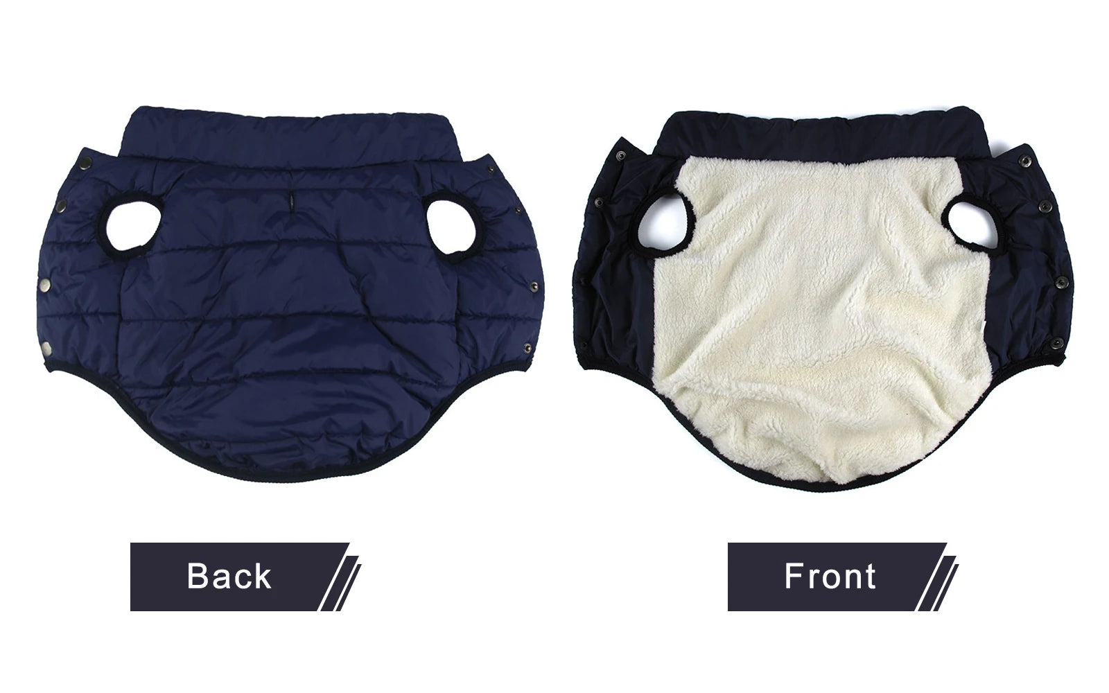 Manteau d’Hiver – Gilet matelassé doublé polaire pour chien