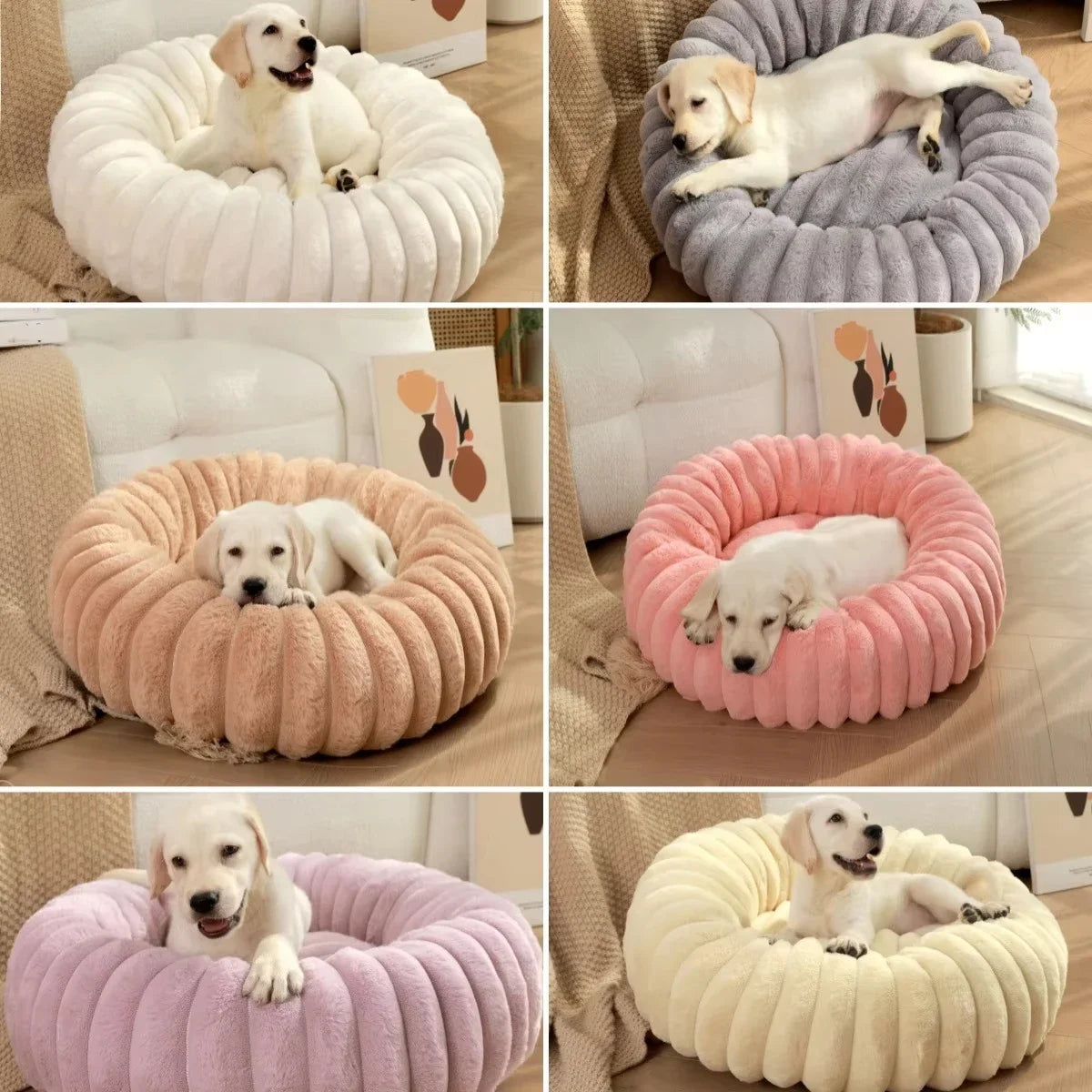 Le Cocon – Panier donut rond moelleux pour chien