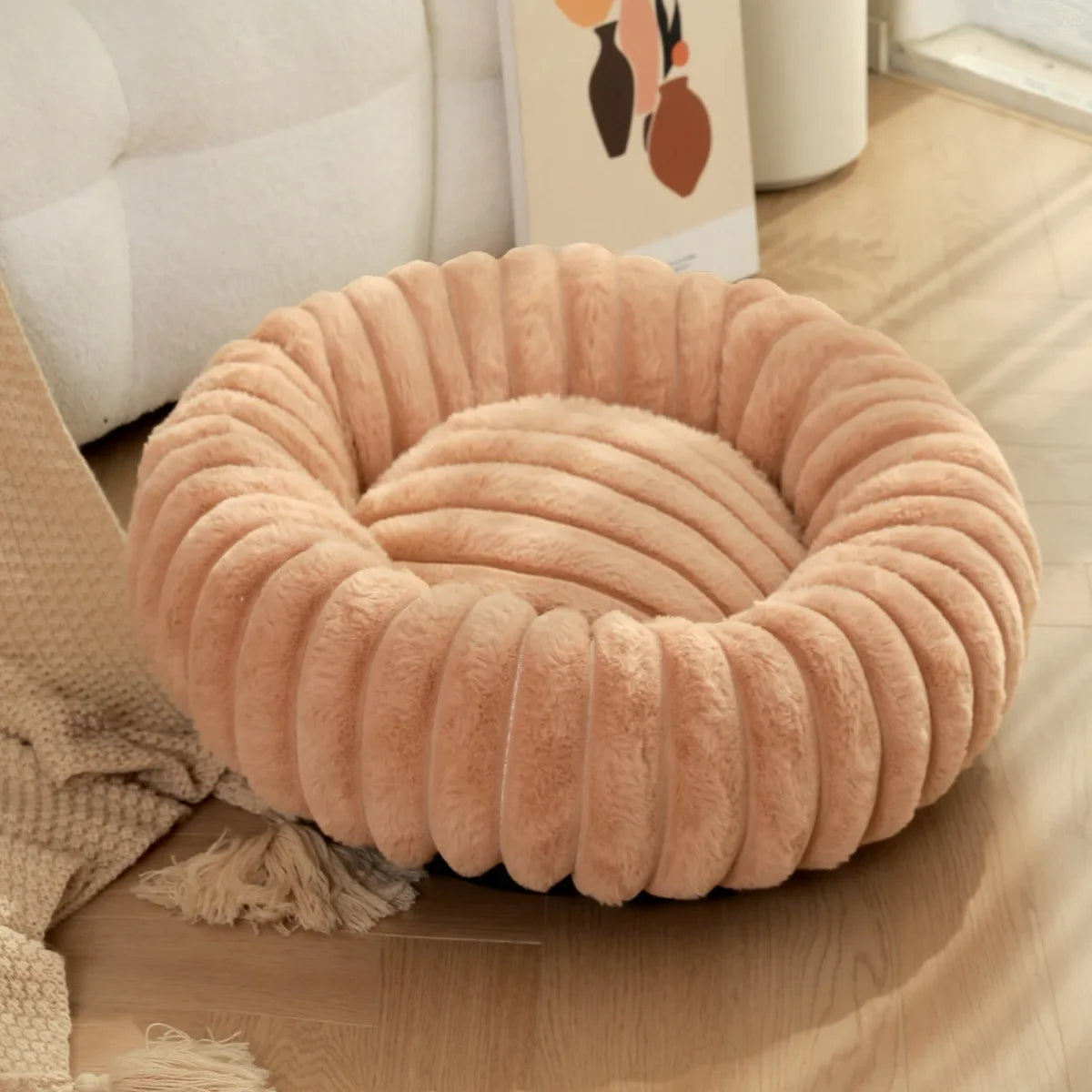Le Cocon – Panier donut rond moelleux pour chien