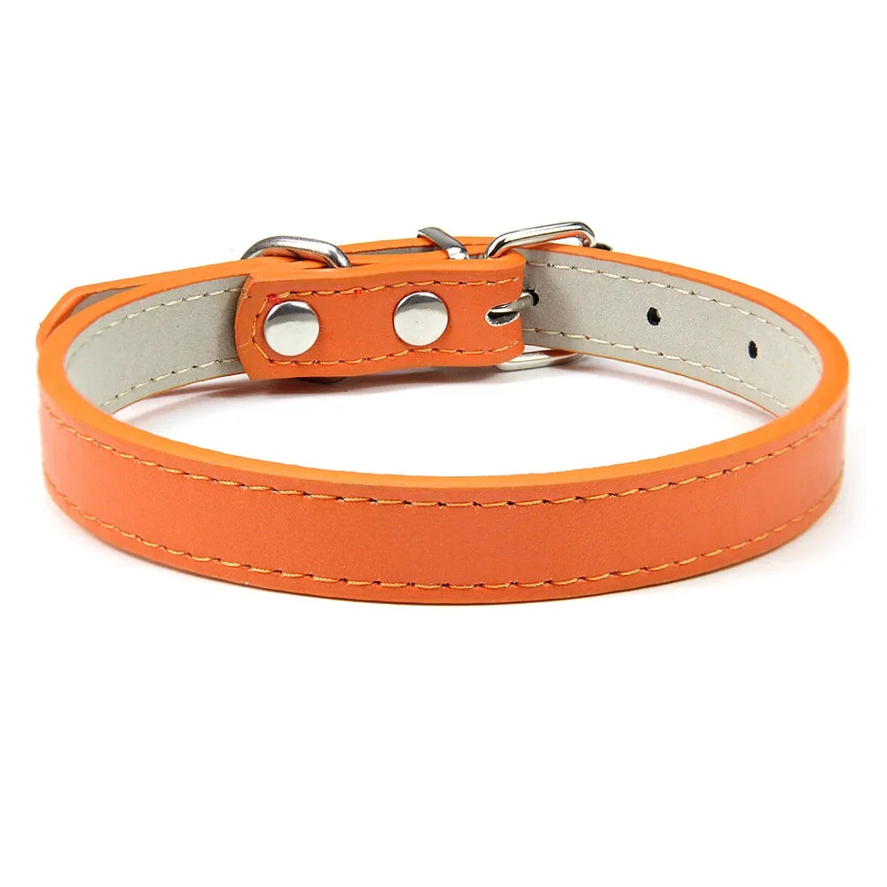 Collier réglable en similicuir pour chien