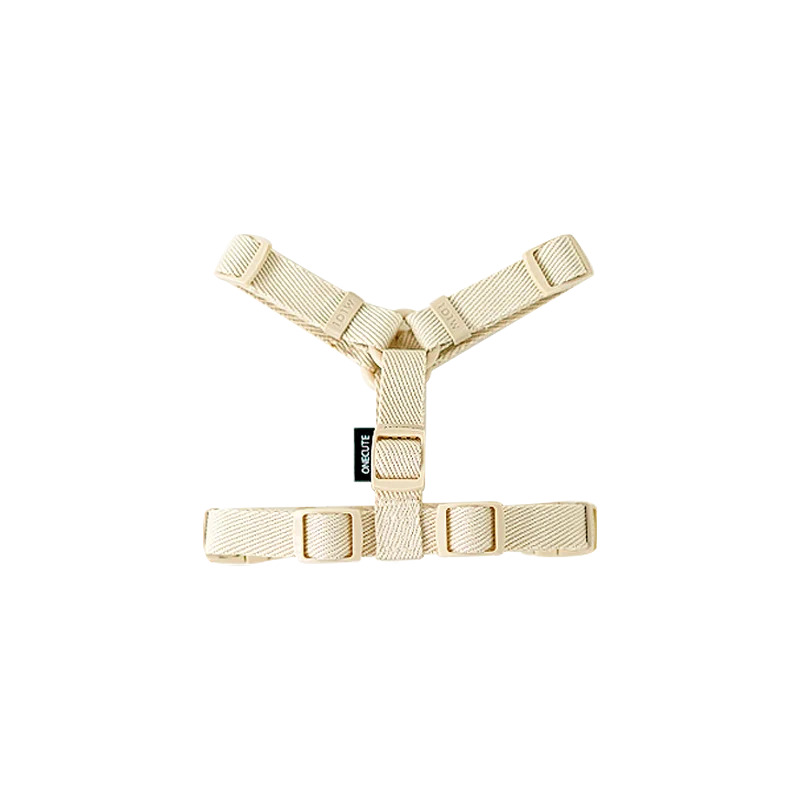 Harnais ajustable avec laisse – Coloris macaron pour chien