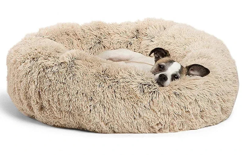 Le Cocon – Panier donut en peluche pour chien