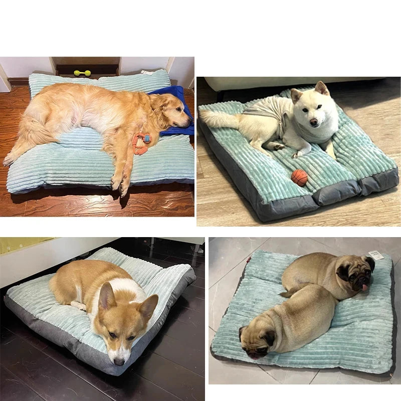 Le Repos – Matelas plat en tissu corduroy pour chien