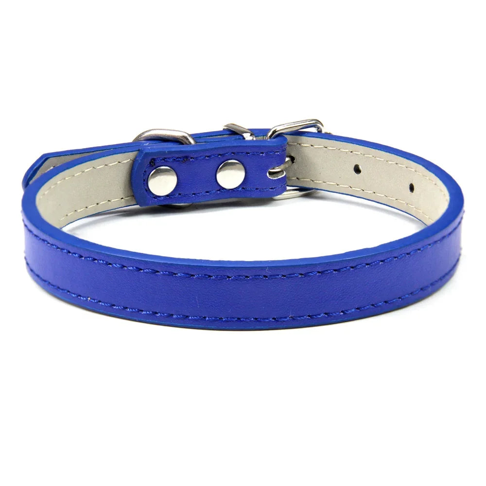 Collier réglable en similicuir pour chien
