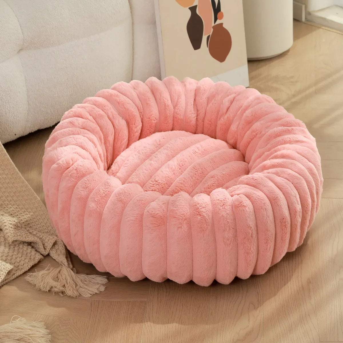 Le Cocon – Panier donut rond moelleux pour chien